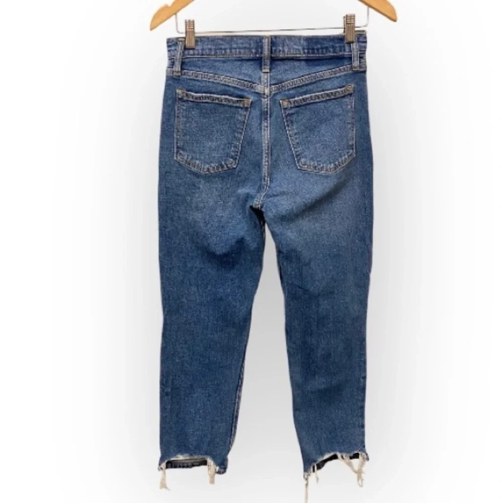 Abercrombie 4 Short (27) Mom High Rise Jeans Distressed Women’s Fray Hems
